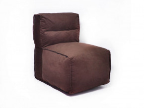 Прямое модульное бескаркасное кресло Комфорт (Шоколад велюр) в Ушье - ushya.germes-mebel.ru | фото